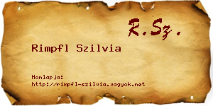 Rimpfl Szilvia névjegykártya